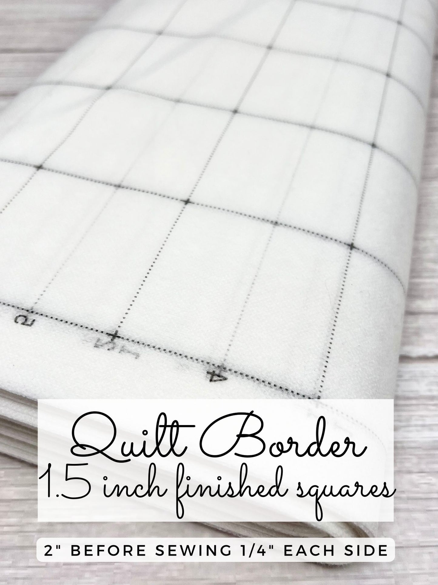 Easy Piecing Grid BORDER PANELS, 1.5 INCH finished - Good Vibes Quilt Shop