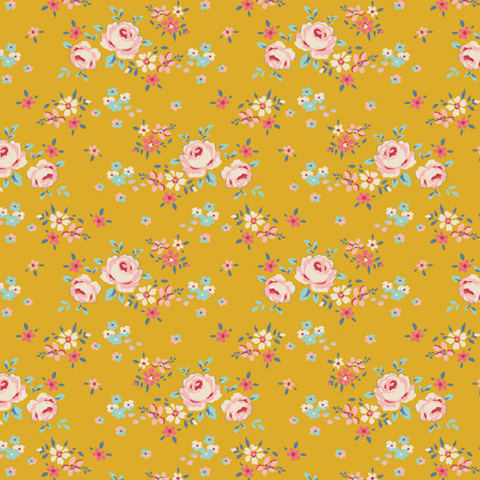 Gracie Yellow, 130117, Spring Creating Memories, sold by the 1/2 yard, *PREORDER - Good Vibes Quilt Shop