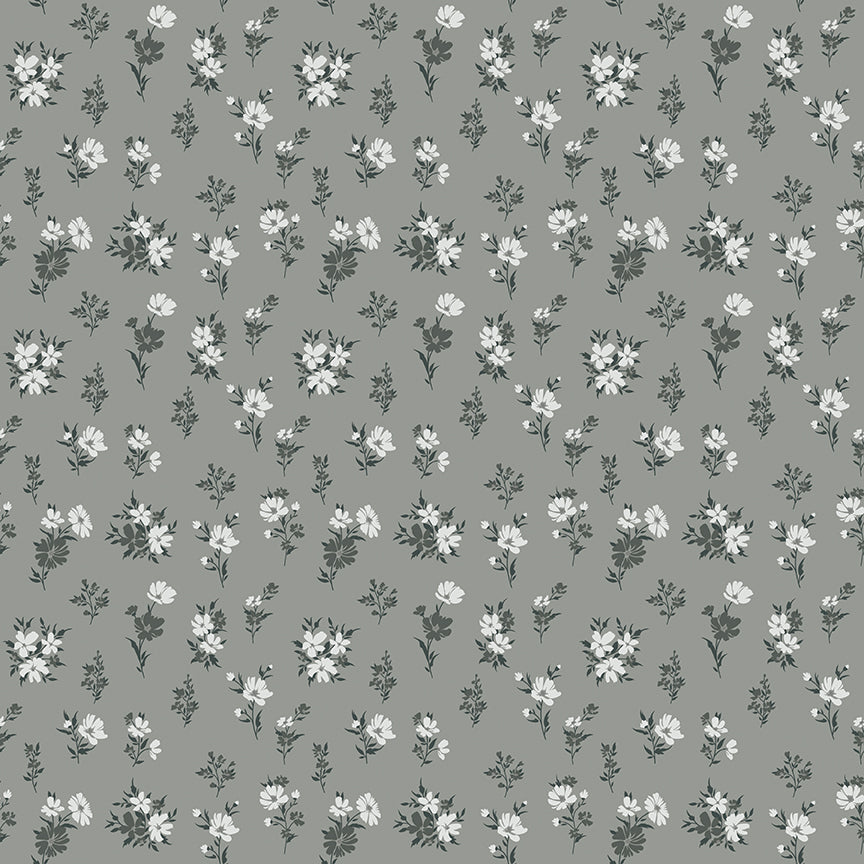 A Walk on the Prairie, by Melissa Gilbert, C15232, Floral Sage Gray - Good Vibes Quilt Shop