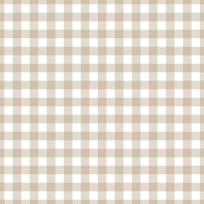 A Walk on the Prairie, by Melissa Gilbert, C15238 Plaid Khaki - Good Vibes Quilt Shop