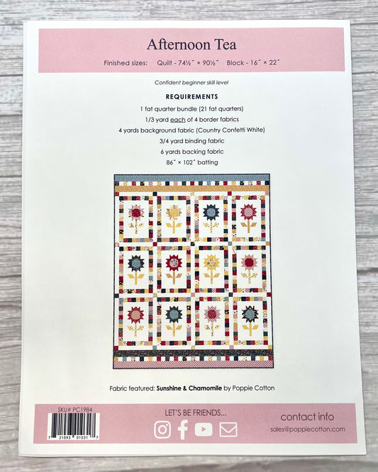 Afternoon Tea Quilt Pattern, for the Sunshine & Chamomile Collection - Good Vibes Quilt Shop