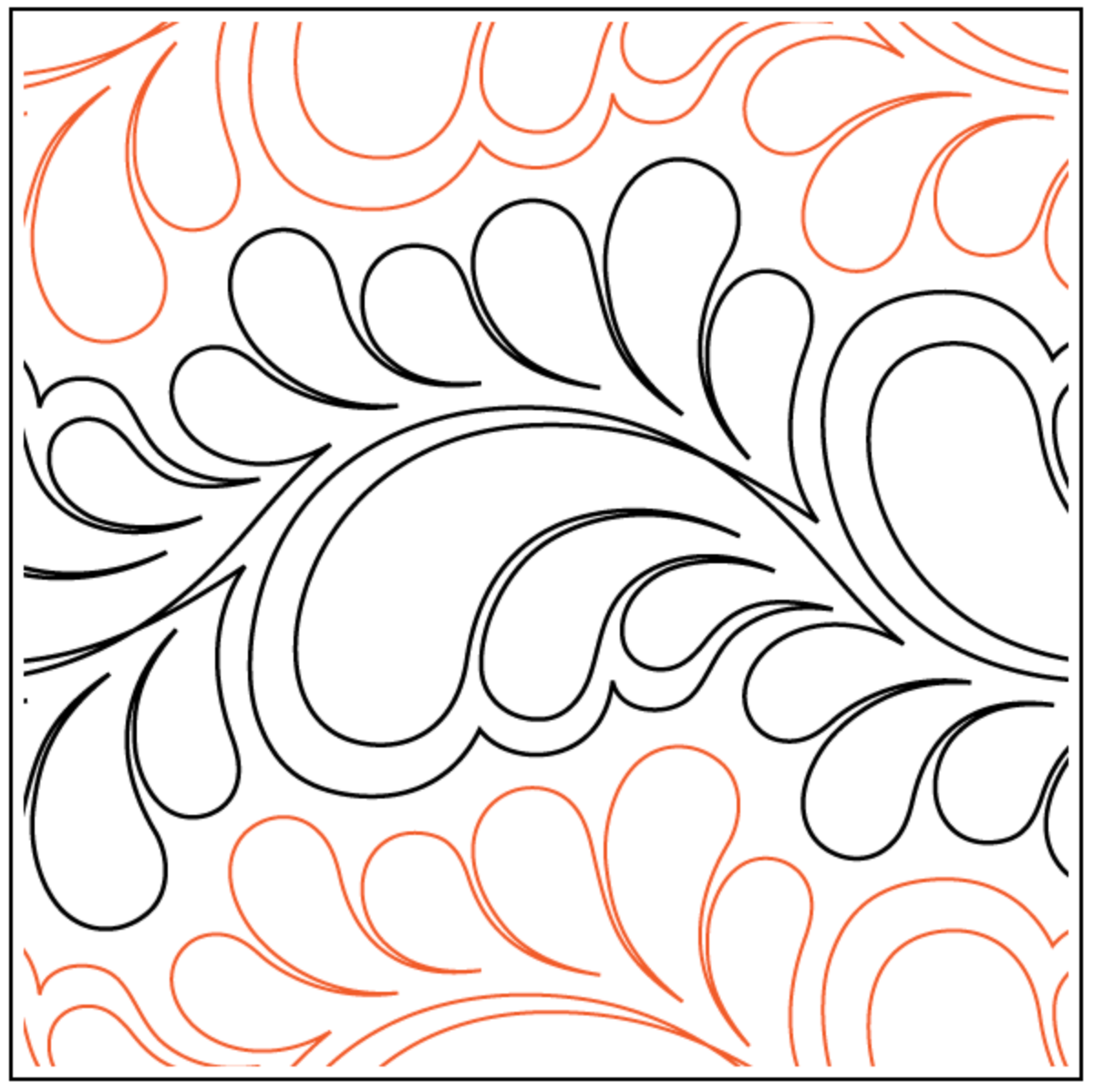 Flowers and Feathers Patterns Pantograph Patterns for Edge to Edge for Longarm Quilting - Good Vibes Quilt Shop