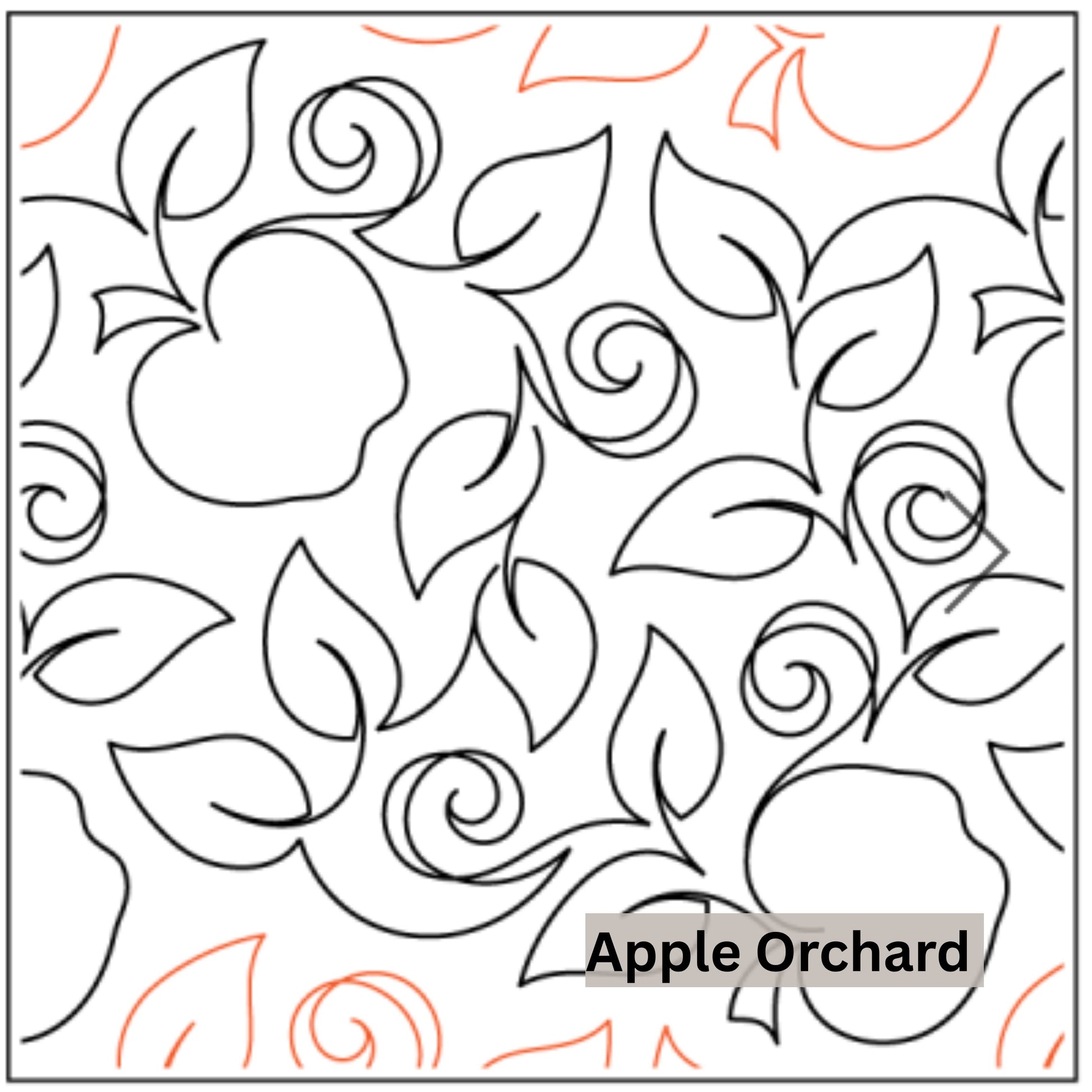 Fruit, Food and Fungi Pantograph Patterns for Edge to Edge for Longarm Quilting - Good Vibes Quilt Shop