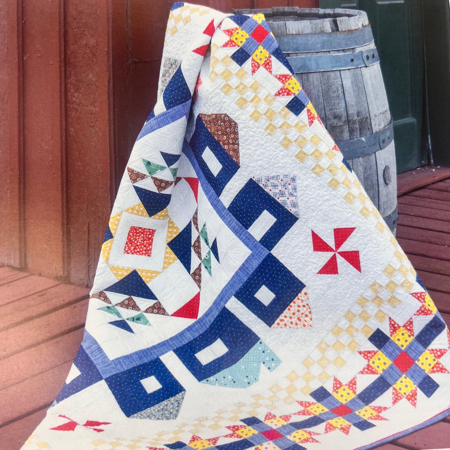 AroundtheBlockQuilts TenSisters Carman Geddes Quilt Patterns Easy Piecing Grid System House Quilt