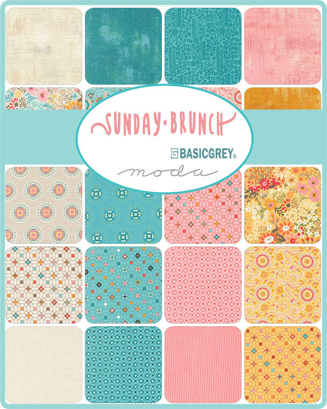 Sunday Brunch by Basic Grey, Fat Quarter Bundle, 34 skus, by Moda Fabrics - Good Vibes Quilt Shop
