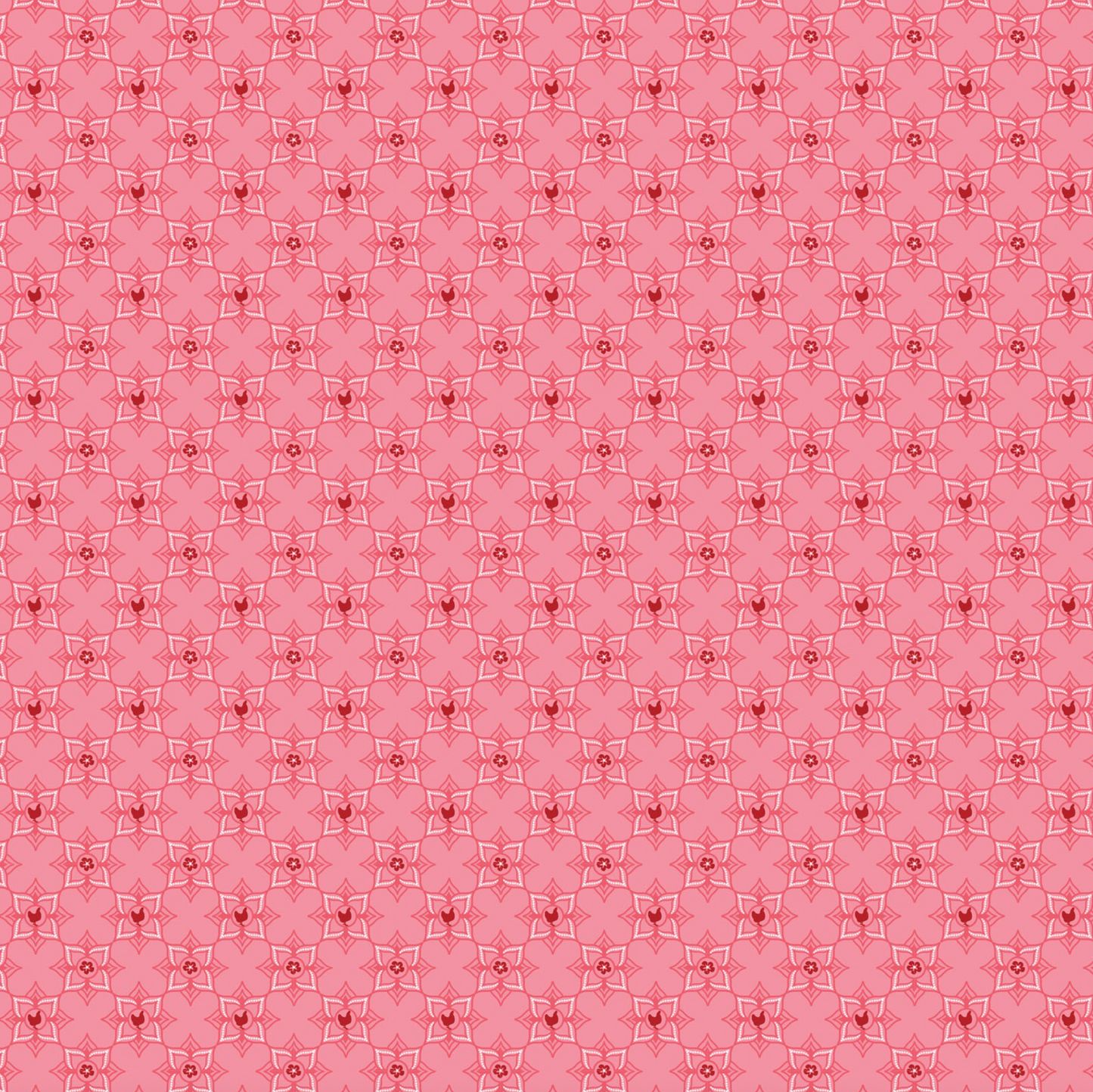 Barnyard Bandana, a PC Basic, Pink Hot Kisses, BB21313, sold by 1/2 yard - Good Vibes Quilt Shop