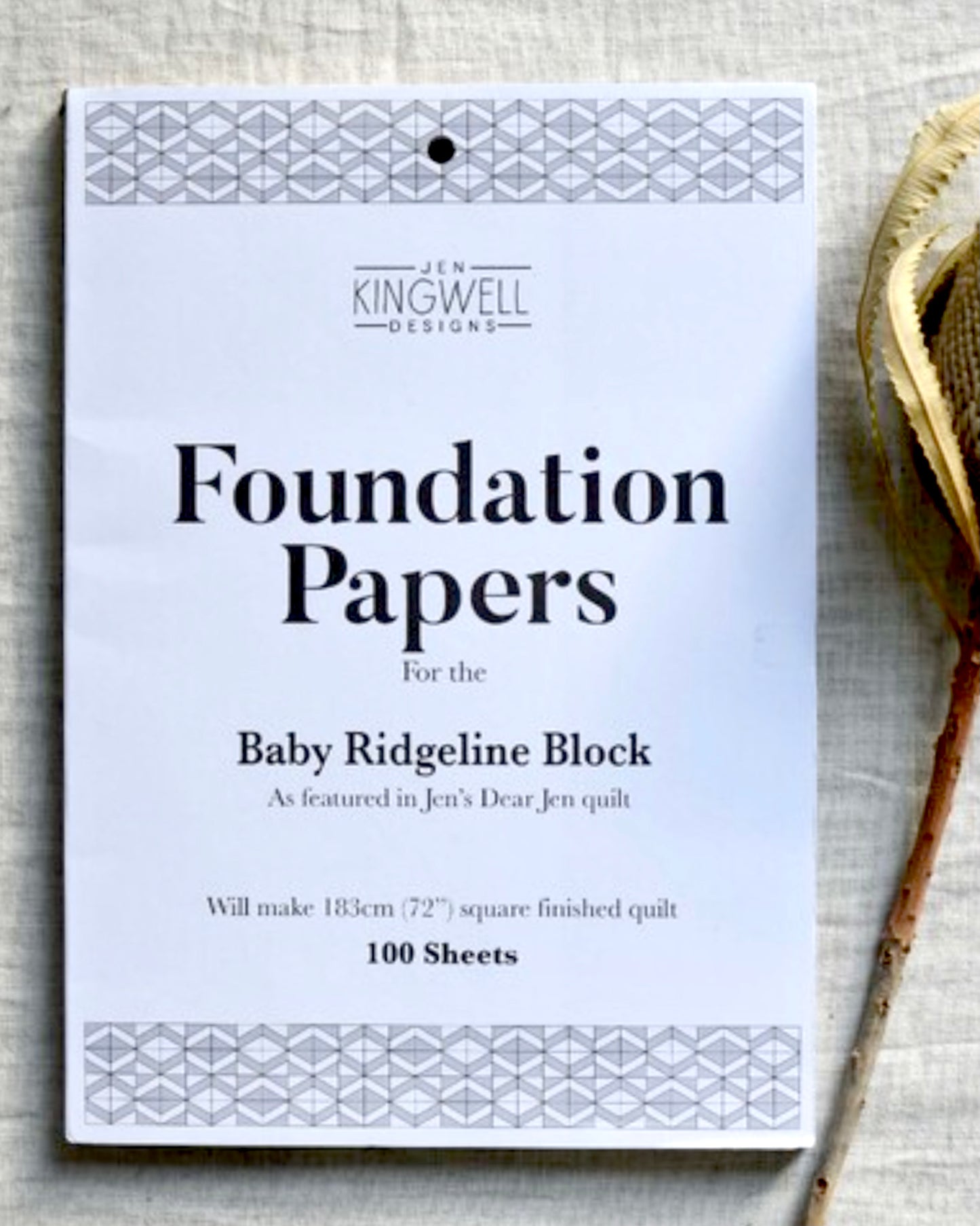 BabyRidgeBlockFoundationPaperPiecing_JenKingwell, Amitie Textiles Moda Fabrics Dear Jen Quilts