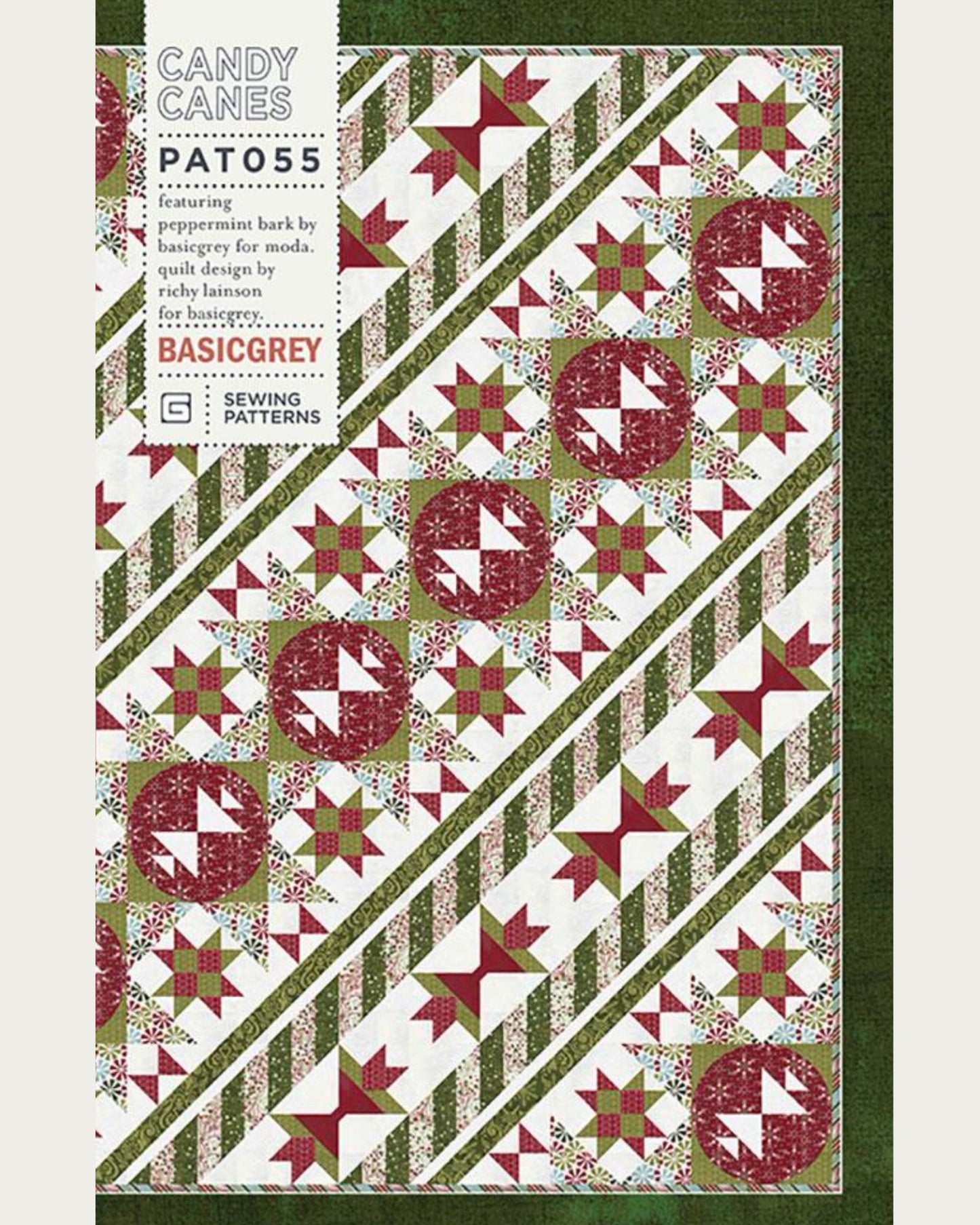 Candy Canes Quilt Pattern, by Basic Grey, PAT055 - Good Vibes Quilt Shop