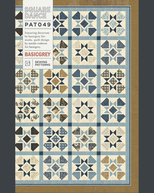 Square Dance Quilt Pattern, by Basic Grey PAT049, Fat 8th Friendly Pattern - Good Vibes Quilt Shop