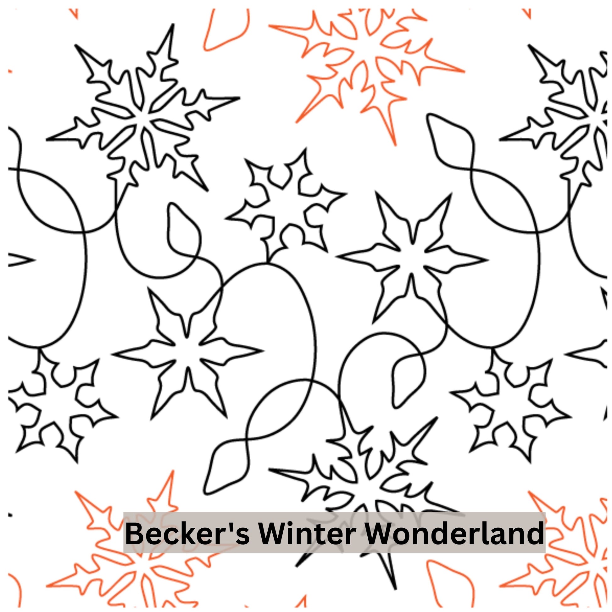 Christmas and Winter Snow Patterns Pantograph Patterns for Edge to Edge for Longarm Quilting - Good Vibes Quilt Shop