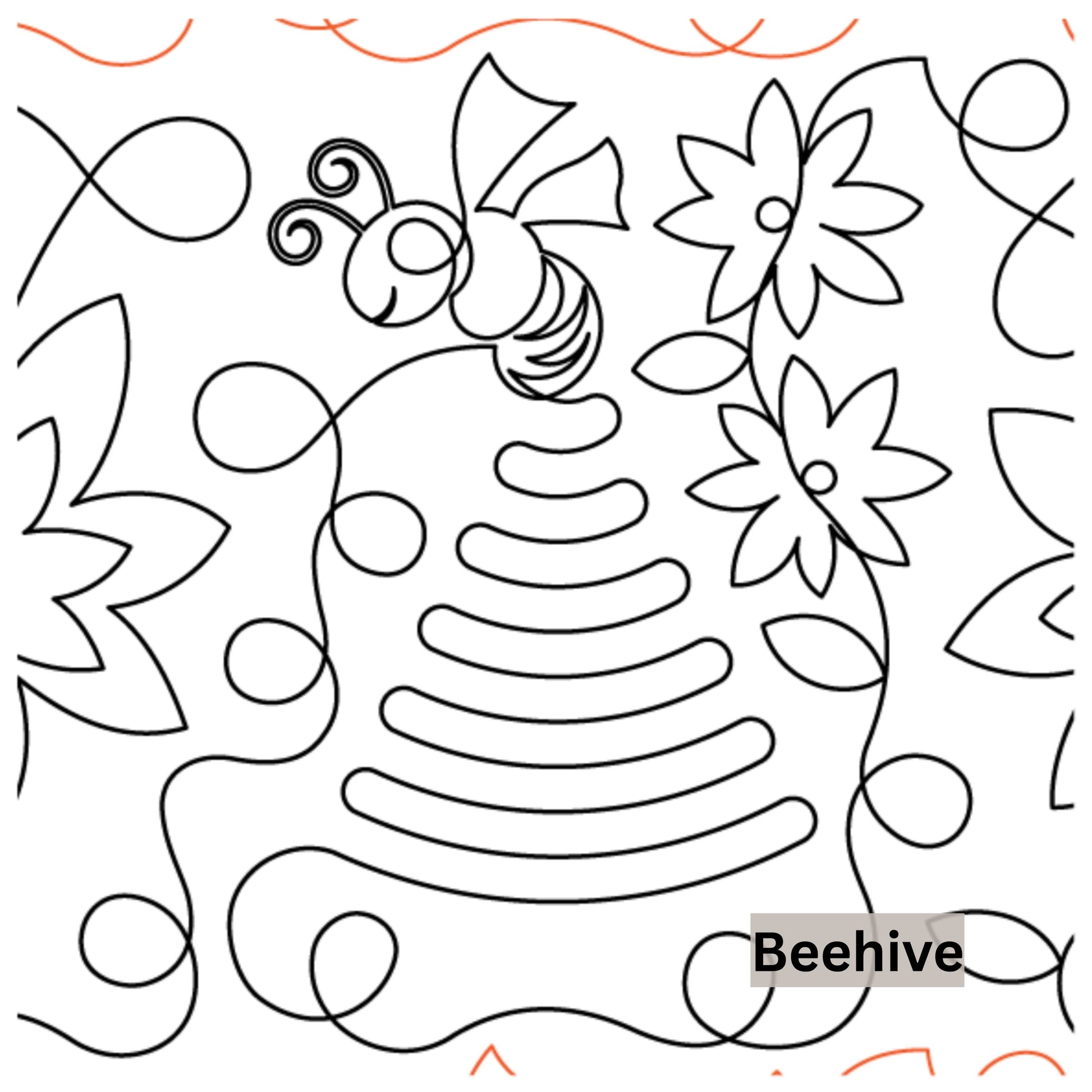 Bees, Butterflies and Bugs Pantograph Patterns for Edge to Edge for Longarm Quilting - Good Vibes Quilt Shop