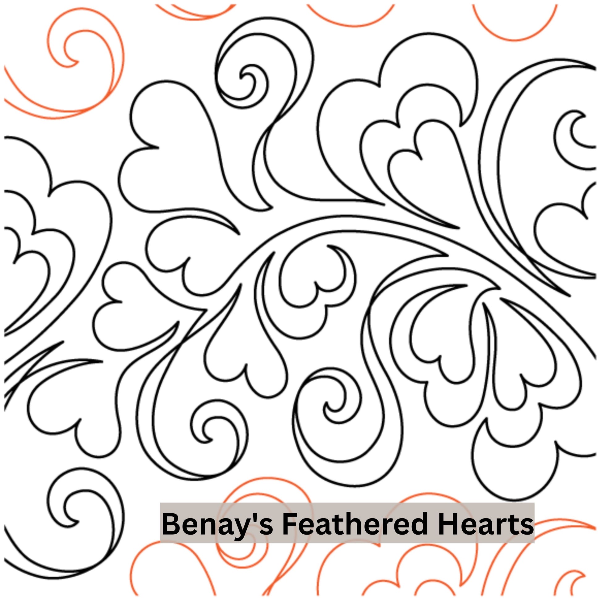 Heart Patterns Pantograph Patterns for Edge to Edge for Longarm Quilting - Good Vibes Quilt Shop