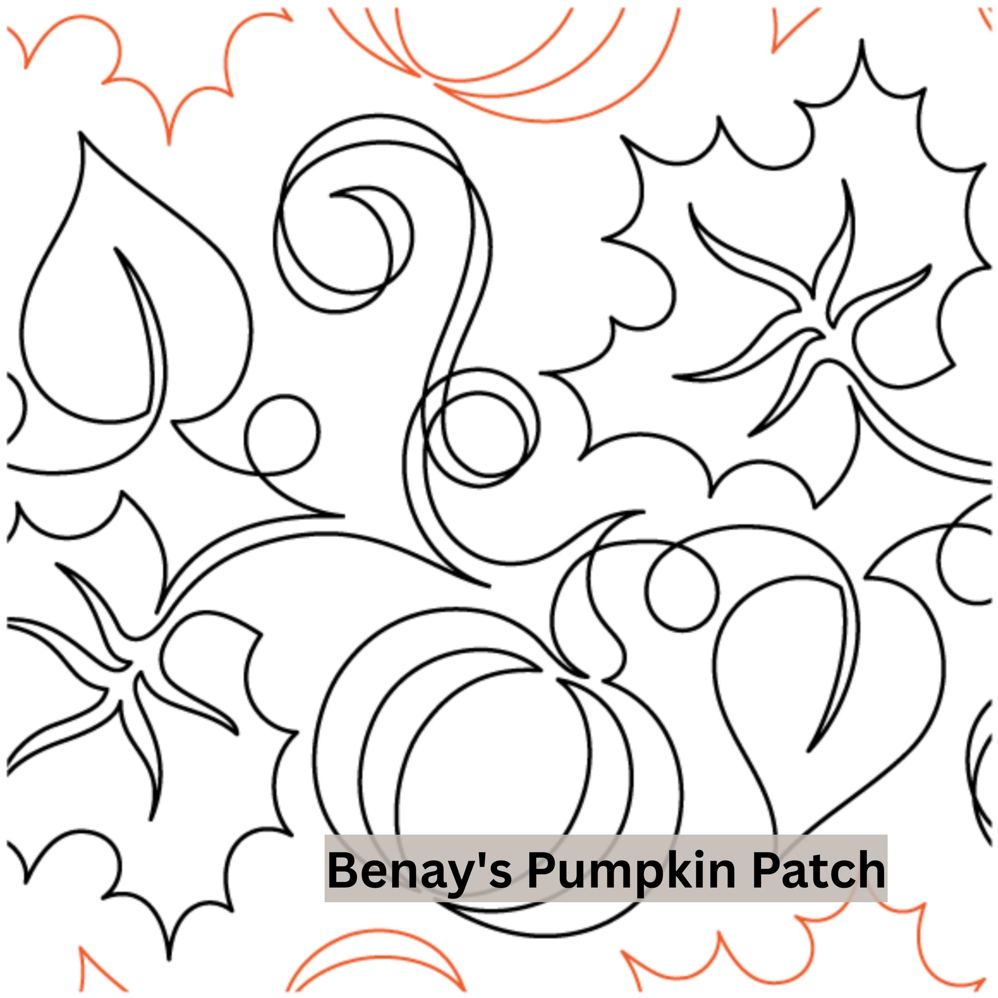 Halloween and Fall Pantographs Patterns for Edge to Edge for Longarm Quilting - Good Vibes Quilt Shop