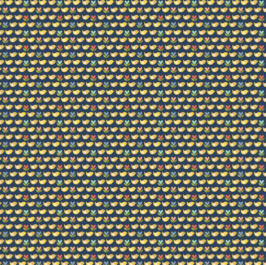 Betsy's Sewing Kit, Little Chicks, Black, BK22112, sold by the 1/2 yard - Good Vibes Quilt Shop