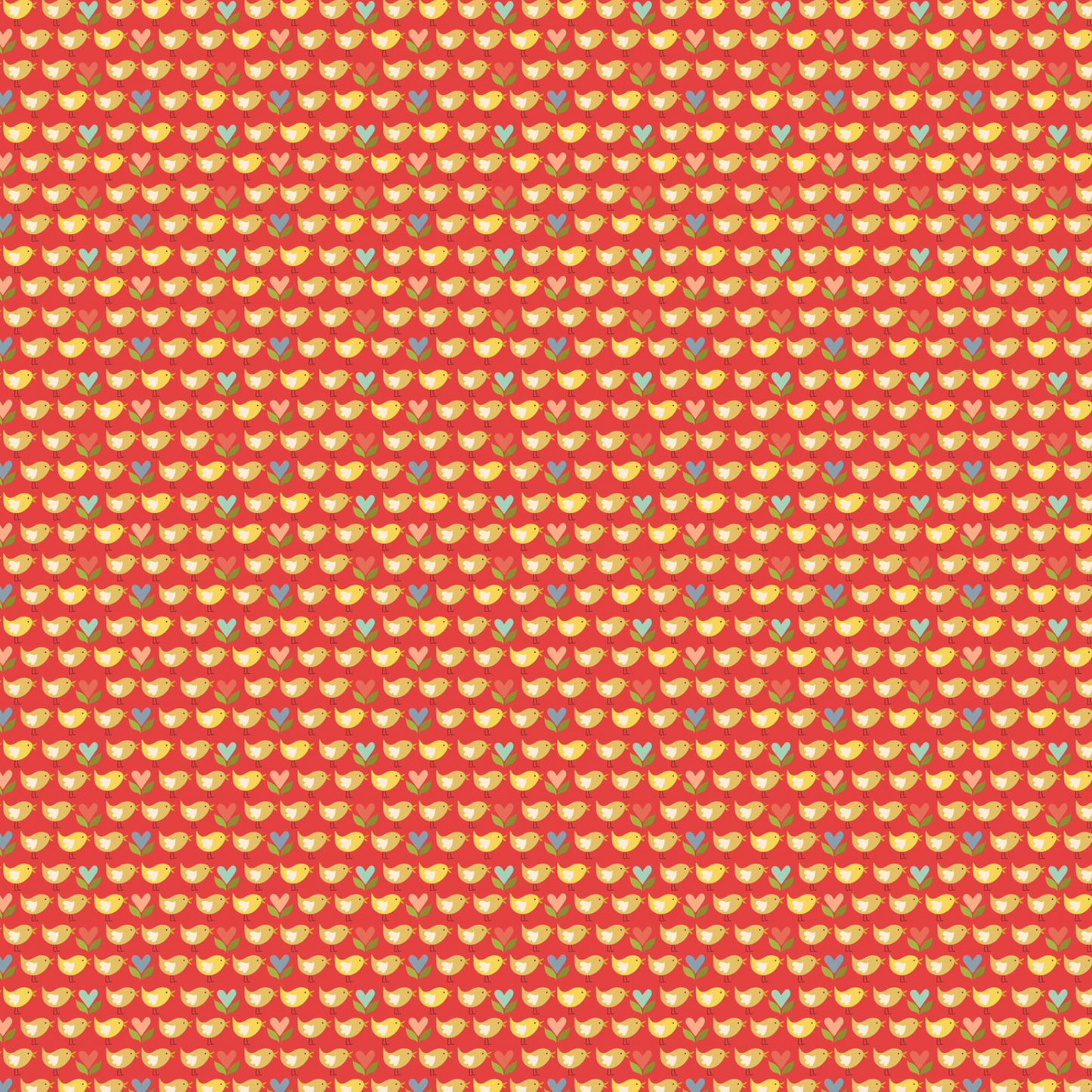 Betsy's Sewing Kit, Little Chicks, Red, BK22113, sold by the 1/2 yard - Good Vibes Quilt Shop