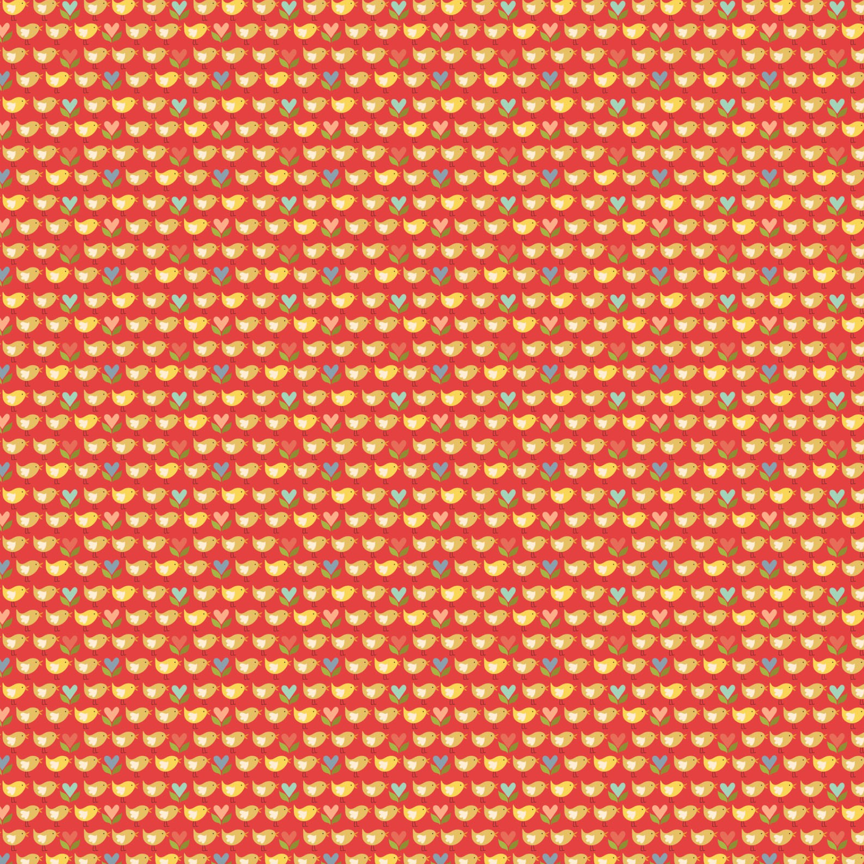Betsy's Sewing Kit, Little Chicks, Red, BK22113, sold by the 1/2 yard - Good Vibes Quilt Shop