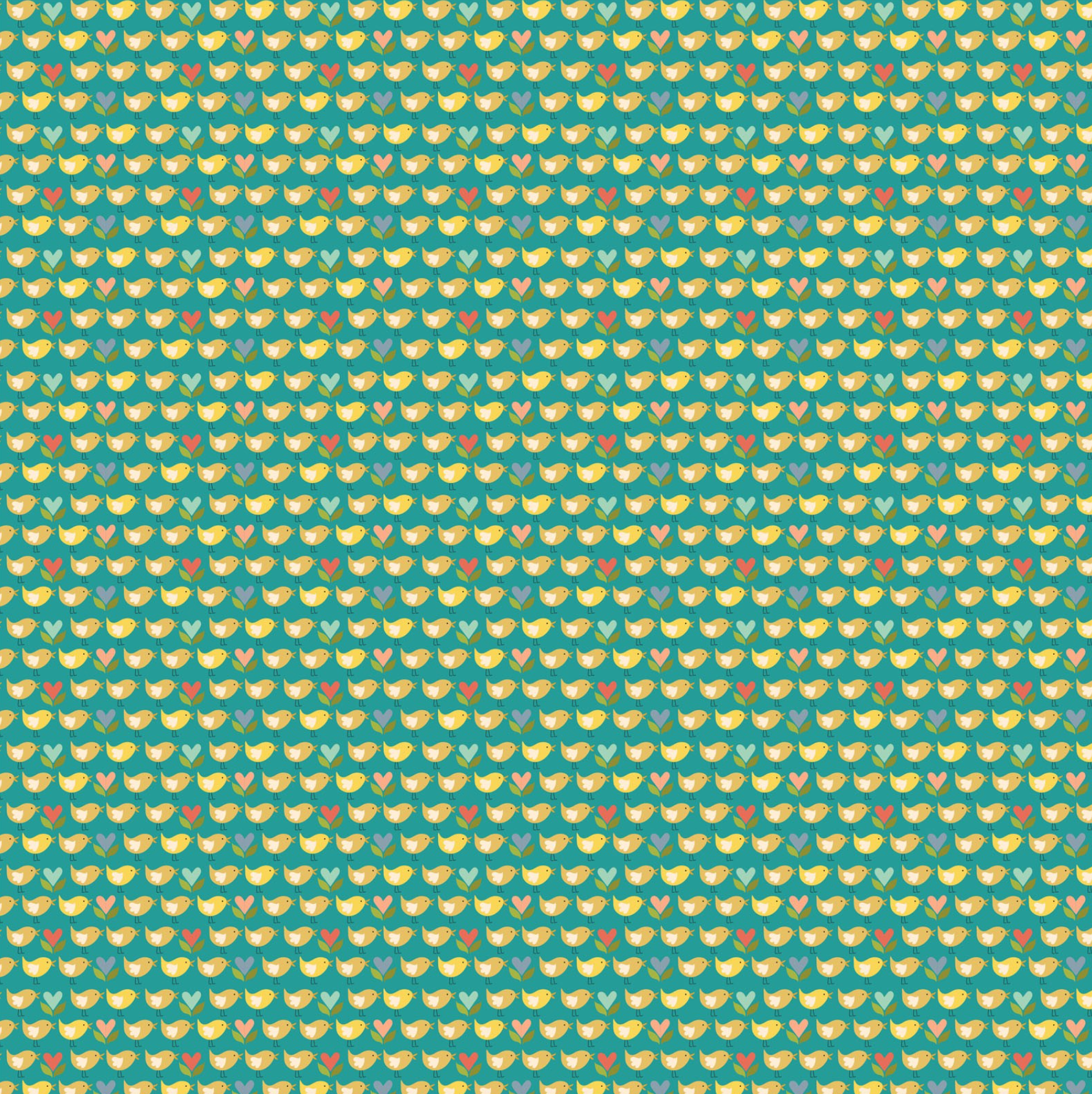 Betsy's Sewing Kit, Little Chicks, Teal, BK22114, sold by the 1/2 yard - Good Vibes Quilt Shop