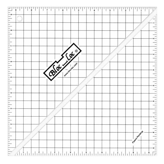 Half Square Triangle (HST) Bloc Loc Ruler Set, 9.5" Finished - Good Vibes Quilt Shop
