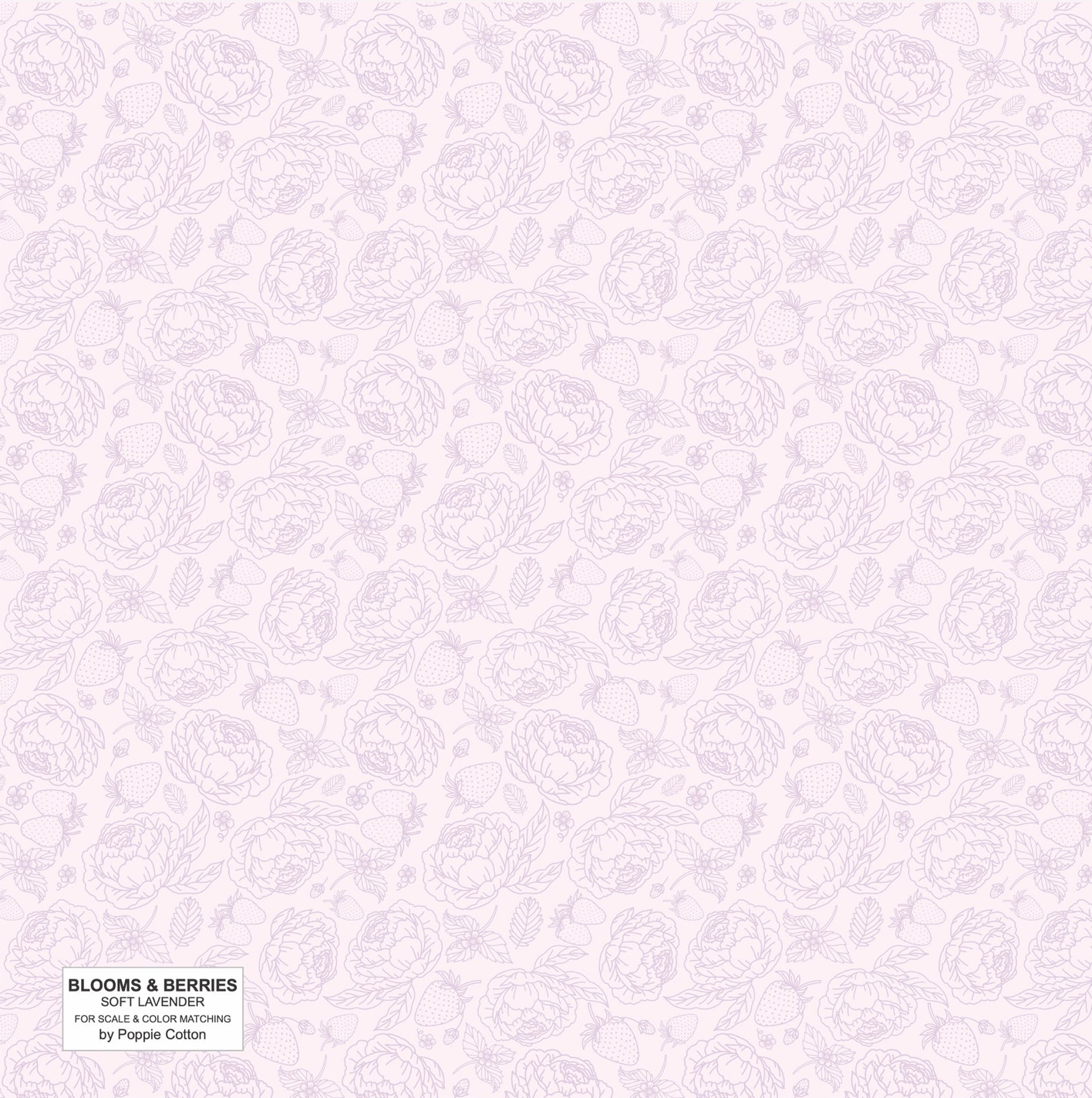 Blooms and Berries, Soft Lavendar Purple, BAB2483, sold by the 1/2 yard - Good Vibes Quilt Shop