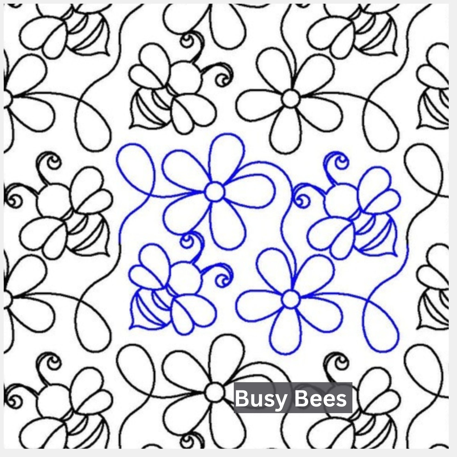 Bees, Butterflies and Bugs Pantograph Patterns for Edge to Edge for Longarm Quilting - Good Vibes Quilt Shop