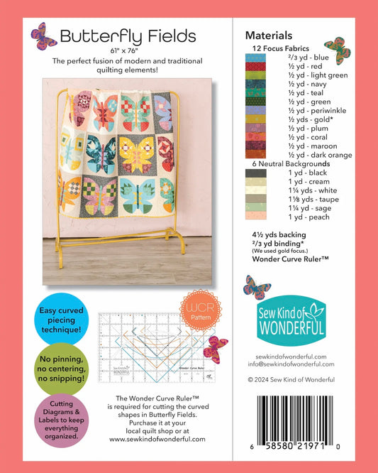 Butterfly Fields Quilt Pattern Booklet, Sew Kind of Wonderful - Good Vibes Quilt Shop