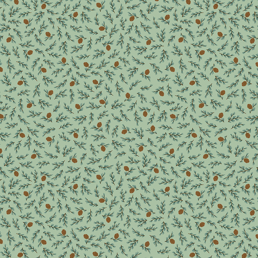 Camp Woodland, C10464 Pistachio, sold by the 1/2 yard - Good Vibes Quilt Shop