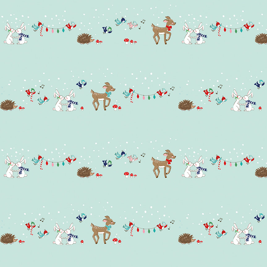 Pixie Noel 2 by Tasha Noel a Riley Blake Designs Collection, Mint Animals, Sold by the 1/2 yard - Good Vibes Quilt Shop