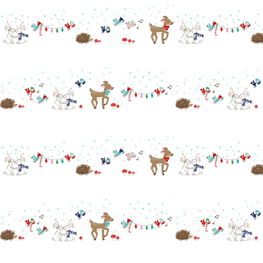 Pixie Noel 2 by Tasha Noel a Riley Blake Designs Collection, White Animals, Sold by the 1/2 yard - Good Vibes Quilt Shop