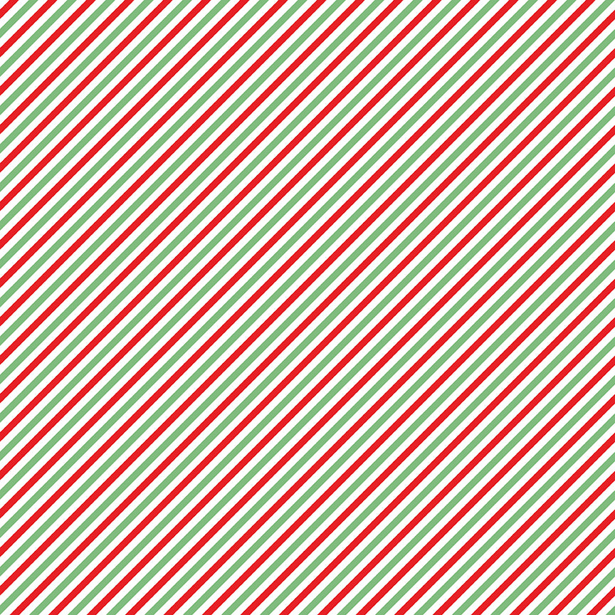 Pixie Noel 2 by Tasha Noel a Riley Blake Designs Collection, Green Stripes, Sold by the 1/2 yard - Good Vibes Quilt Shop