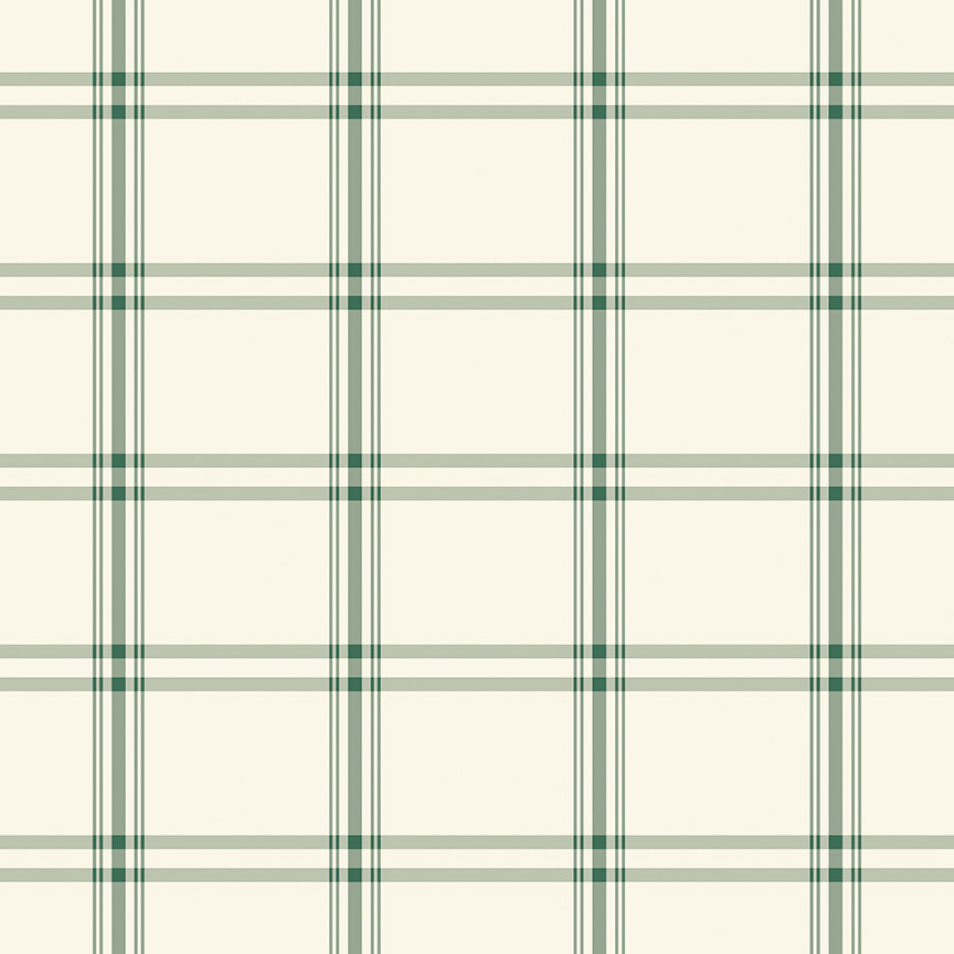 Old Fashioned Christmas by My Minds Eye a Riley Blake Designs Collection, Cream Plaid, Sold by the 1/2 yard - Good Vibes Quilt Shop