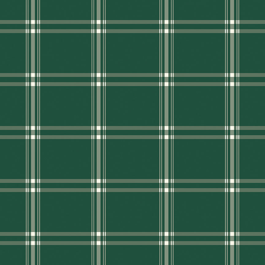 Old Fashioned Christmas by My Minds Eye a Riley Blake Designs Collection, Forest, Plaid, Sold by the 1/2 yard - Good Vibes Quilt Shop