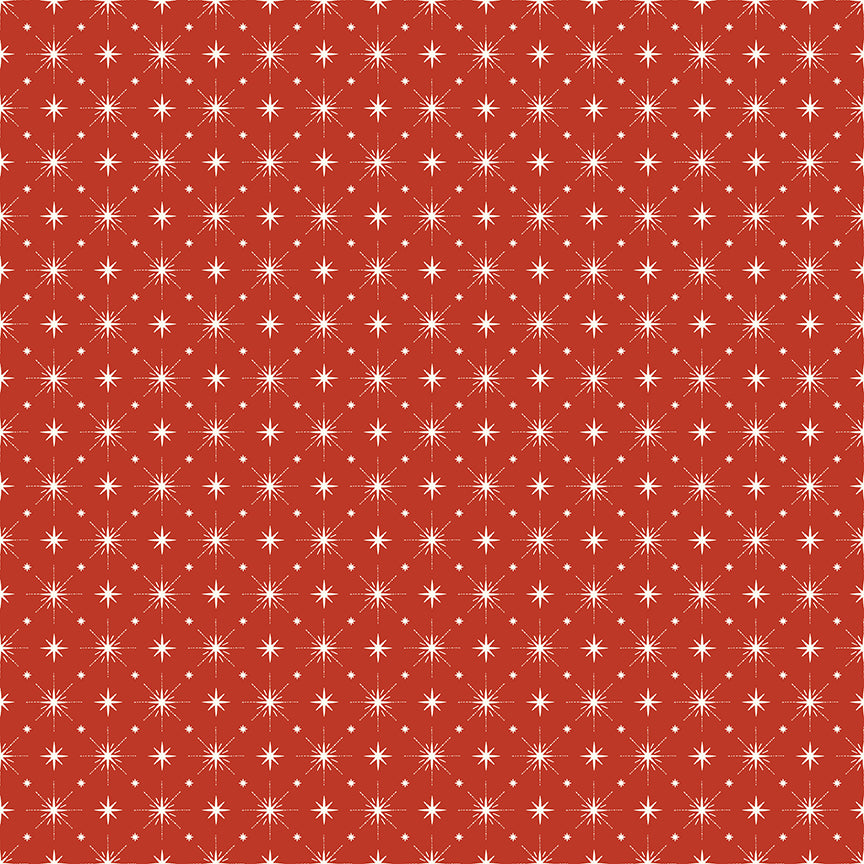 Christmas is in Town, C14747-Red Stars, sold by the 1/2 yard, PREORDER - Good Vibes Quilt Shop