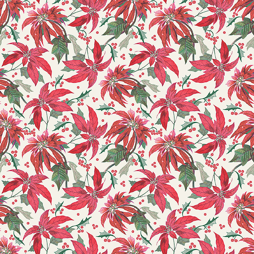 Merry Little Christmas, by My Mind's Eye, C14840 Cream Main - Good Vibes Quilt Shop