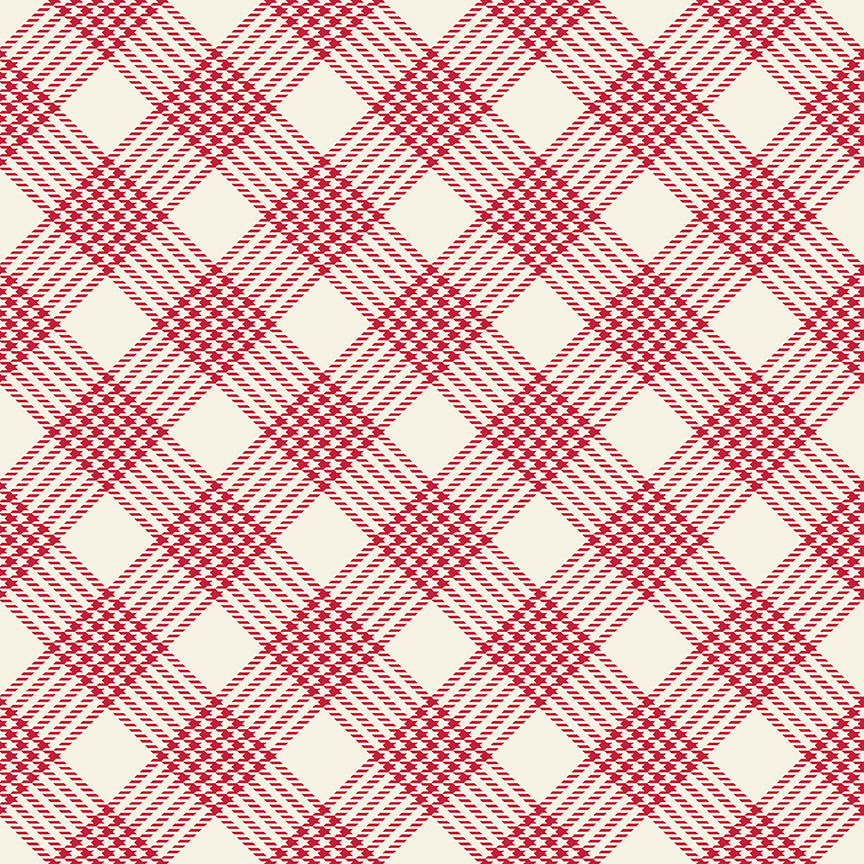Merry Little Christmas, by My Mind's Eye, C14844 Cream Plaid - Good Vibes Quilt Shop