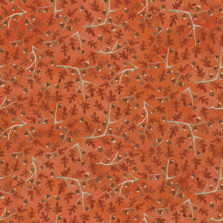 Bittersweet Farm, Squash Gold Oaks and Acorns, C14853 Squash Orange - Good Vibes Quilt Shop