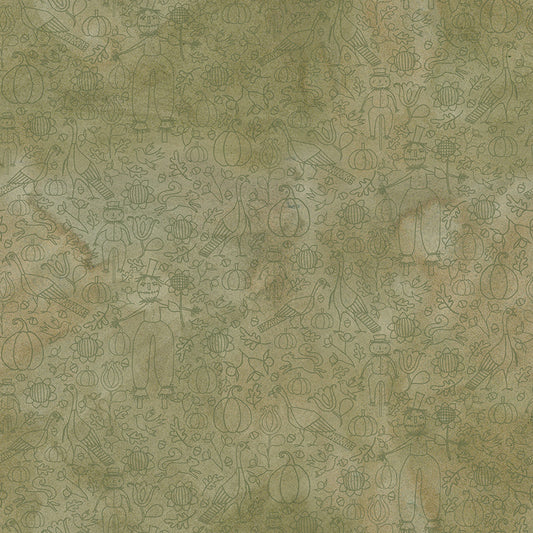 Bittersweet Farm, Olive Icons, C14855 Olive Green - Good Vibes Quilt Shop