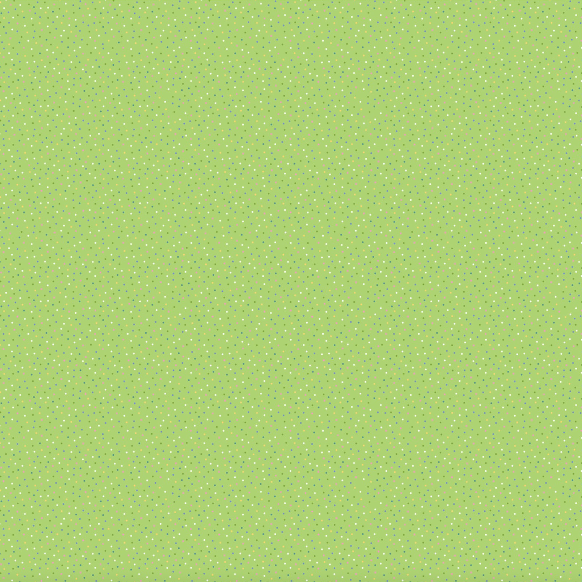 Country Confetti Brights, Sweet Pickles Green, CC20198, sold by the 1/2 yard - Good Vibes Quilt Shop