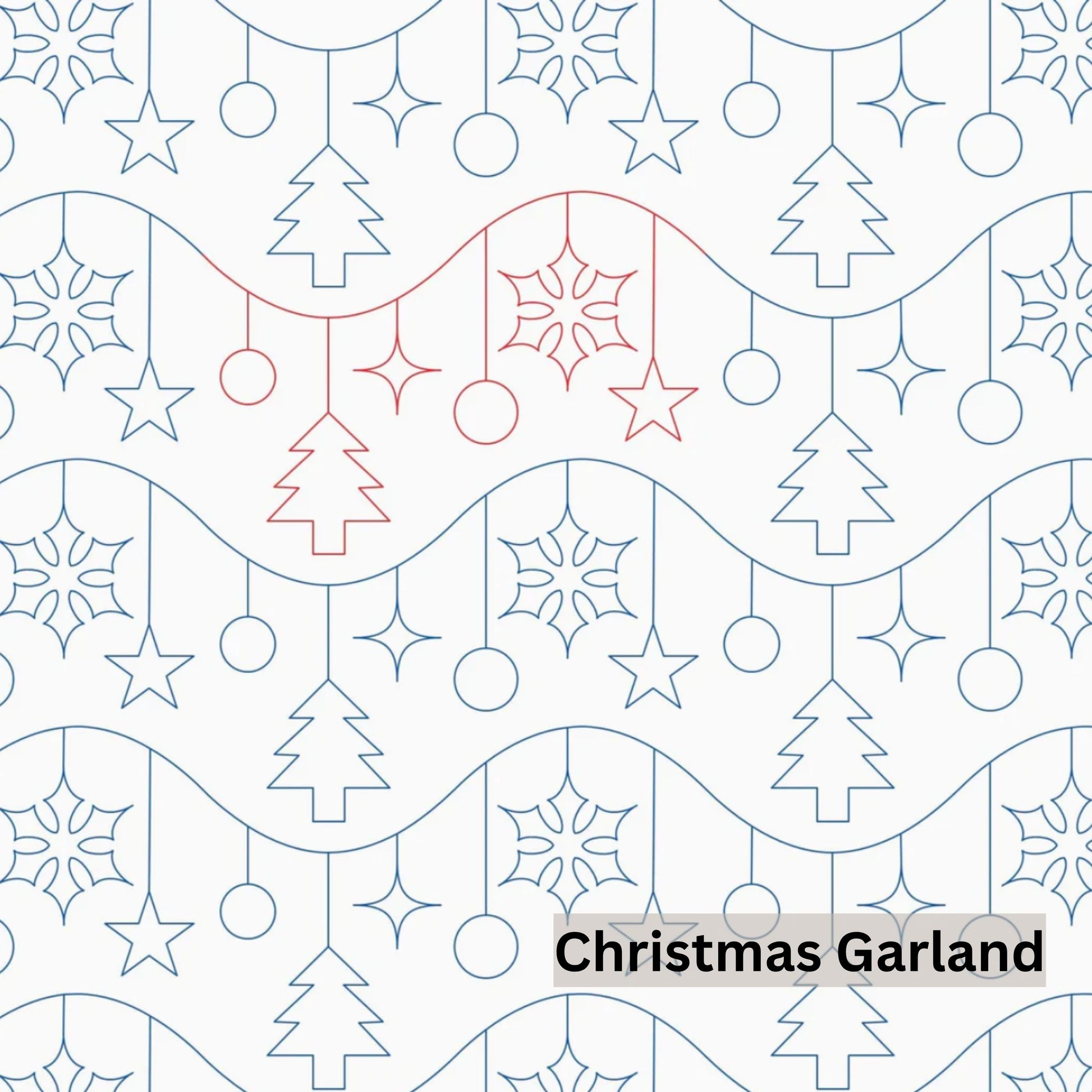 Christmas and Winter Snow Patterns Pantograph Patterns for Edge to Edge for Longarm Quilting - Good Vibes Quilt Shop