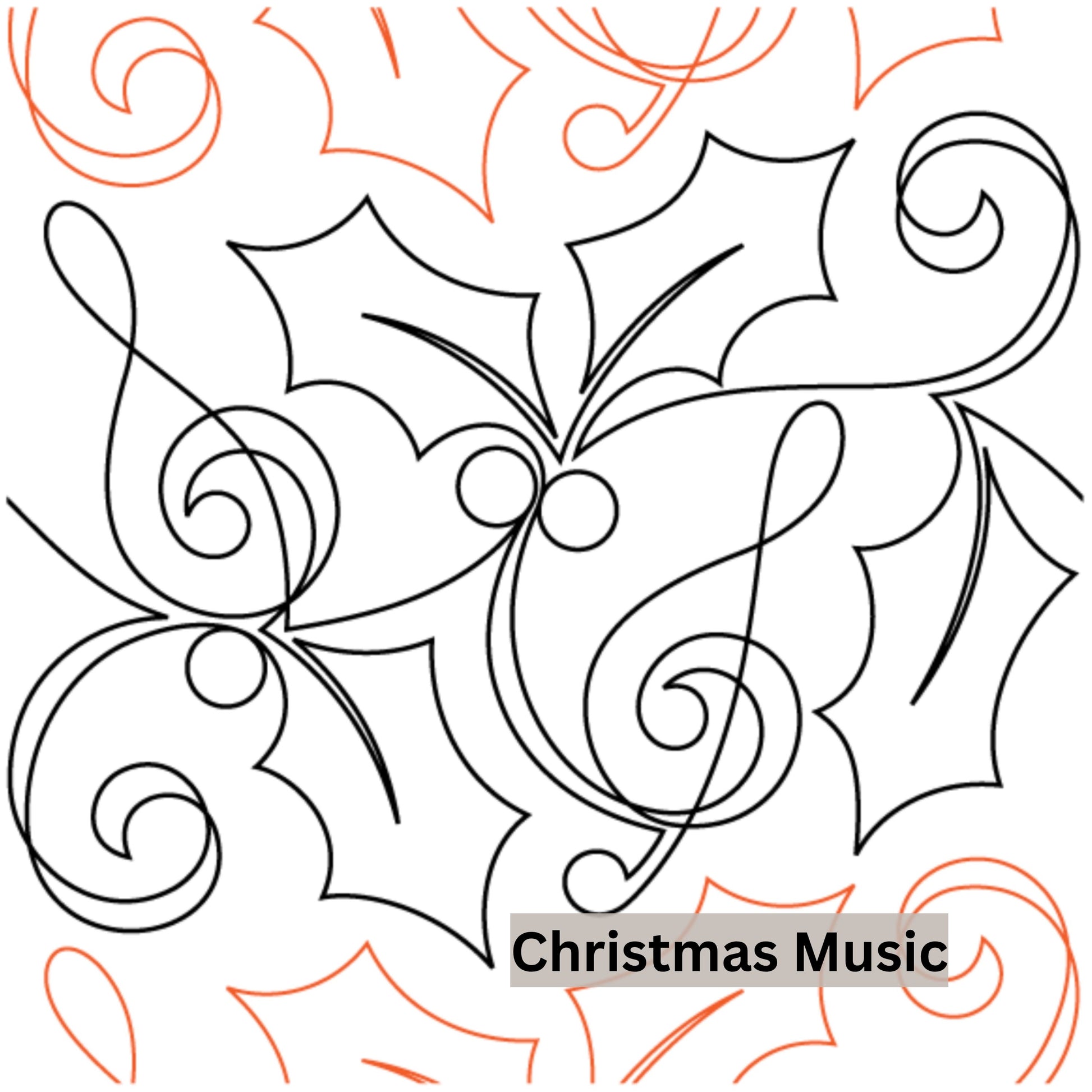 Christmas and Winter Snow Patterns Pantograph Patterns for Edge to Edge for Longarm Quilting - Good Vibes Quilt Shop