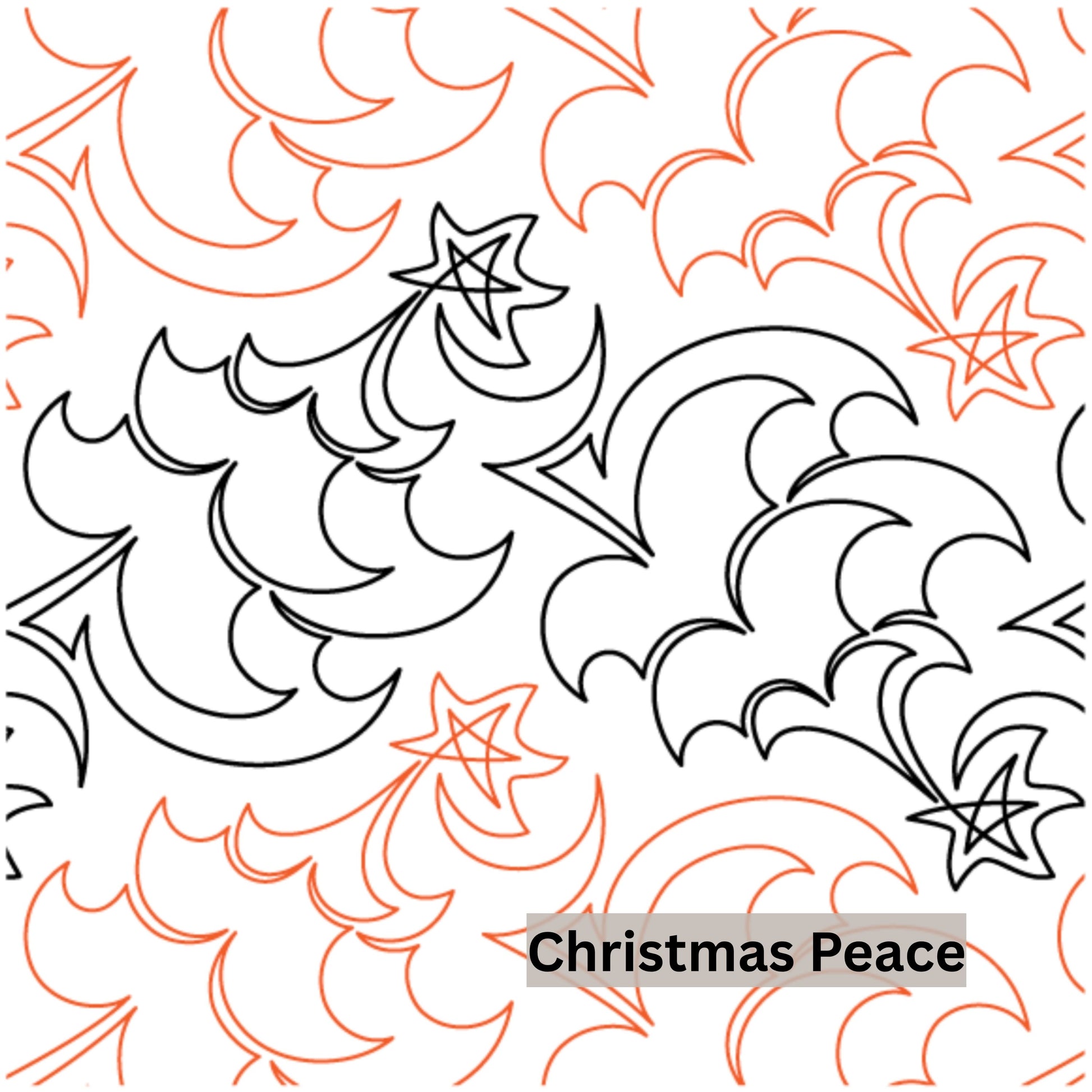 Christmas and Winter Snow Patterns Pantograph Patterns for Edge to Edge for Longarm Quilting - Good Vibes Quilt Shop