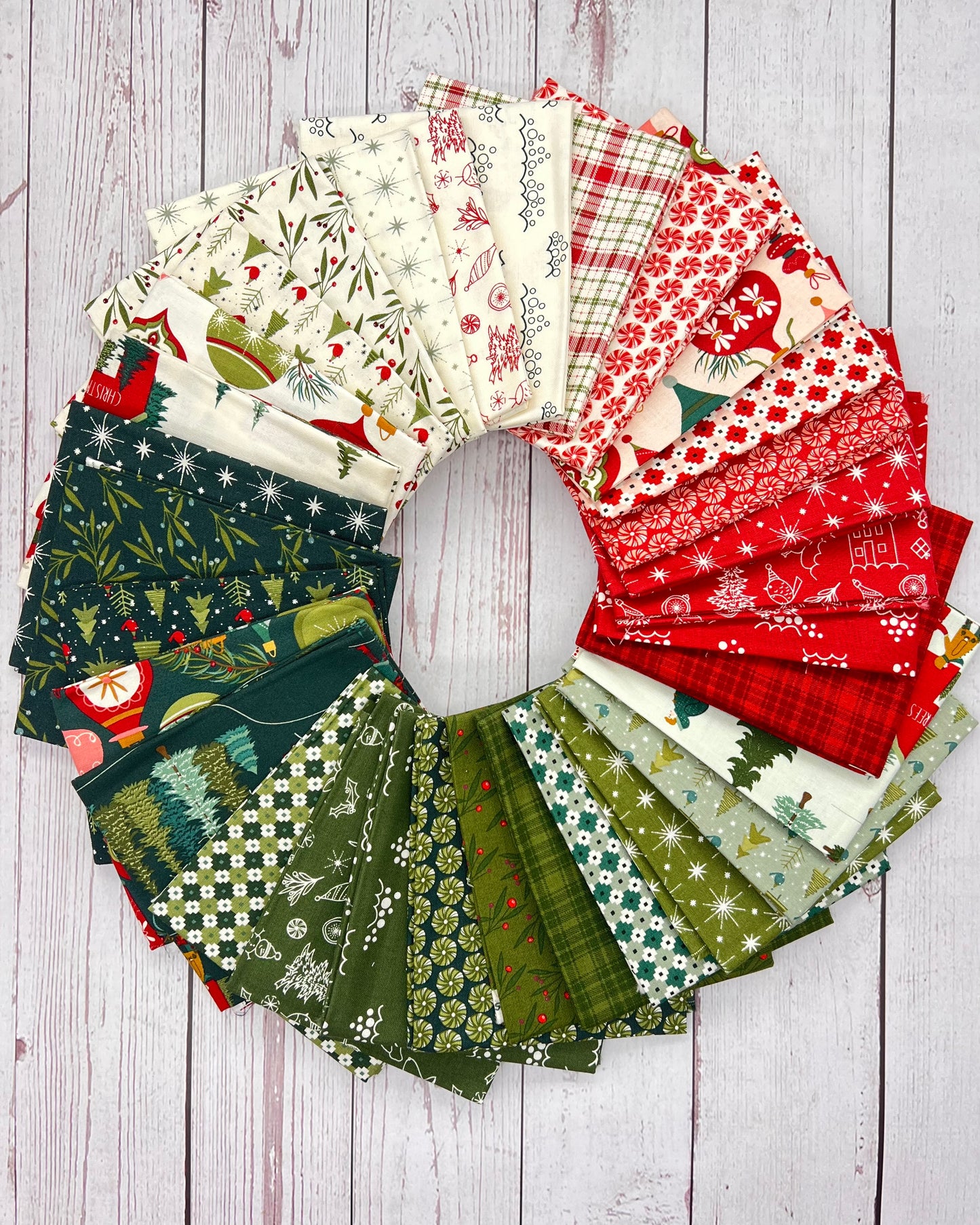 Christmas is in Town, designed by Sandy Gervais, Fat Quarter Bundle, 31 skus, FREE PANEL INCLUDED SPECIAL - Good Vibes Quilt Shop
