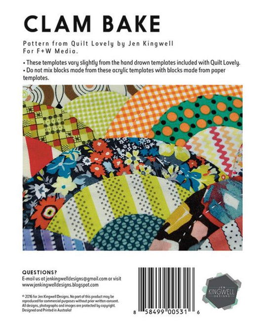 Clam Bake Quilt Pattern_JenKingwellDesigns, Amitie Textiles Moda Fabrics