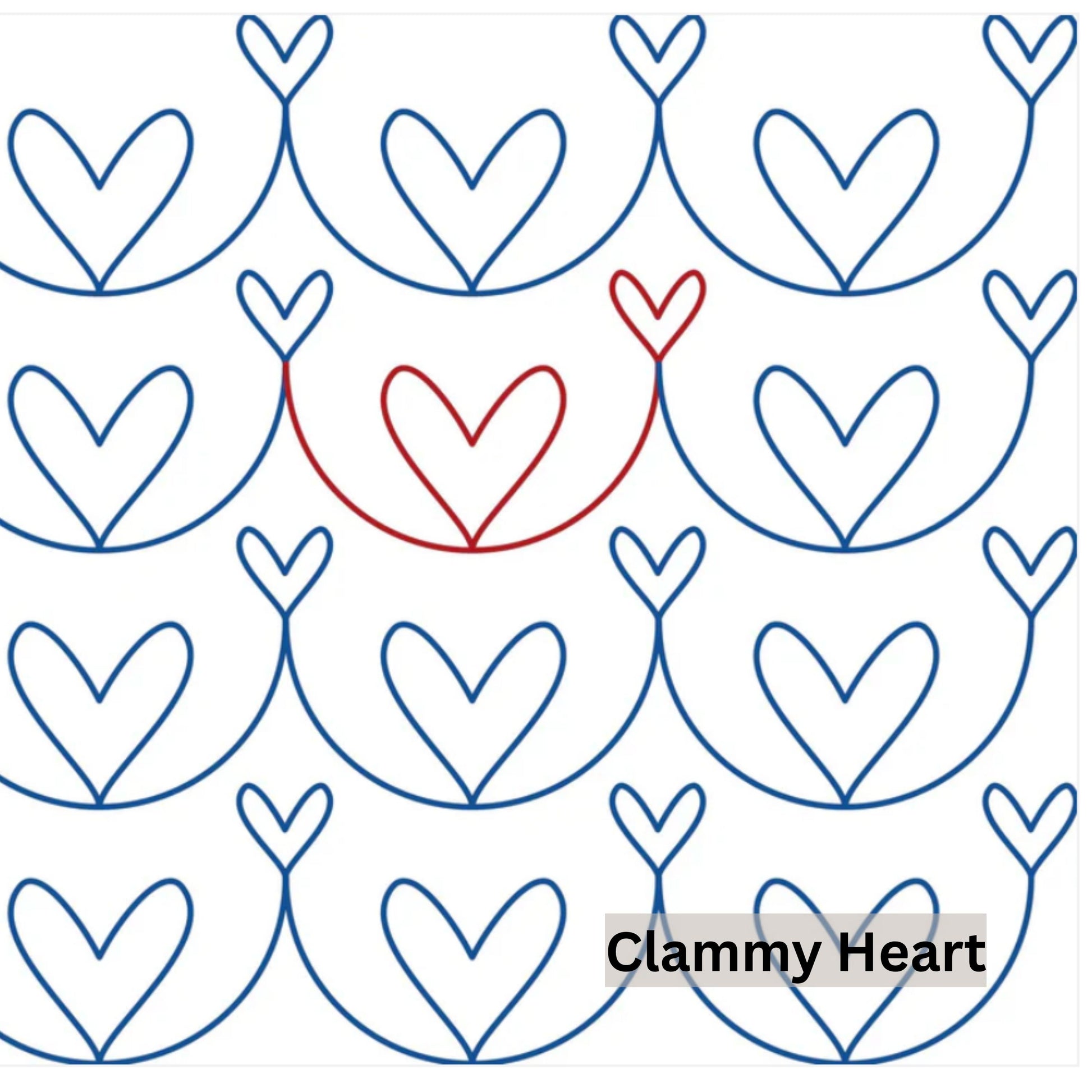 Heart Patterns Pantograph Patterns for Edge to Edge for Longarm Quilting - Good Vibes Quilt Shop