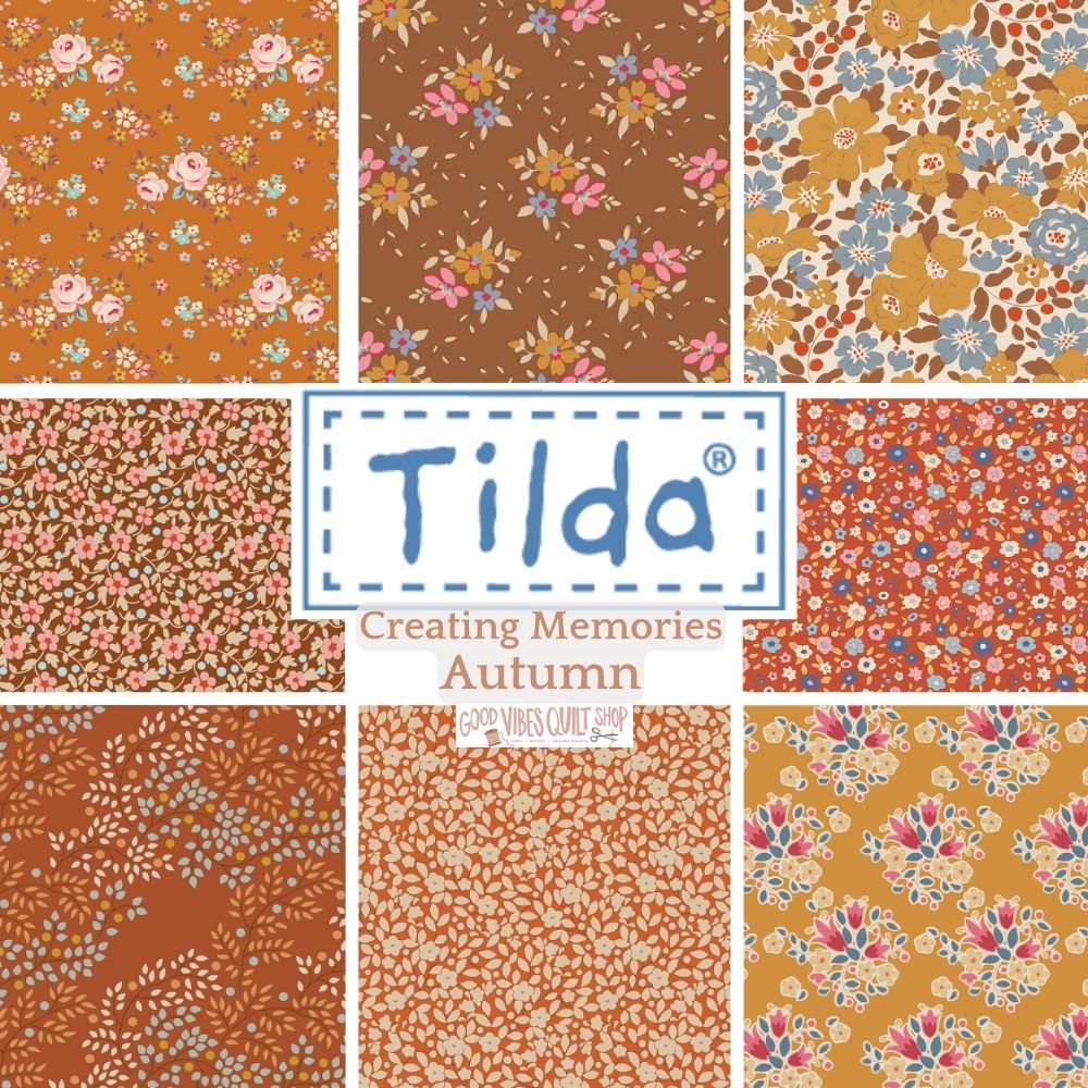 Creating Memories AUTUMN Collection, by Tilda Fabrics, 16 FQ skus Bundle Pack - Good Vibes Quilt Shop
