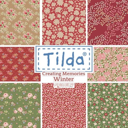 Creating Memories WINTER Collection, by Tilda Fabrics, 16 FQ skus Bundle Pack - Good Vibes Quilt Shop