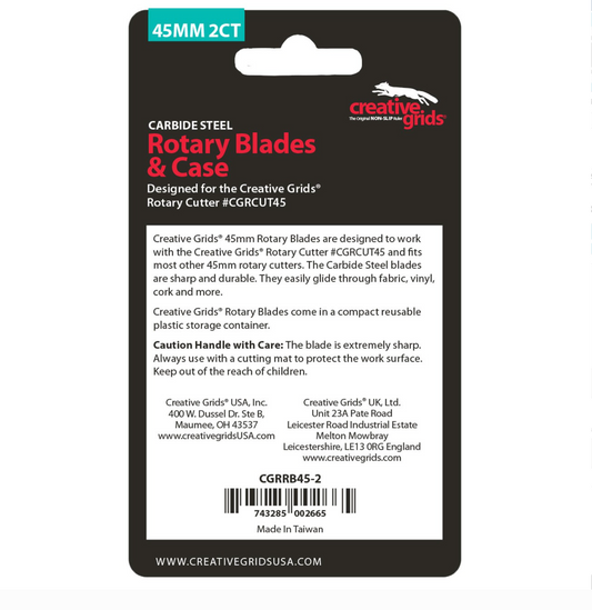 Creative Grids 45mm Replacement Rotary Blade 2pk - Good Vibes Quilt Shop