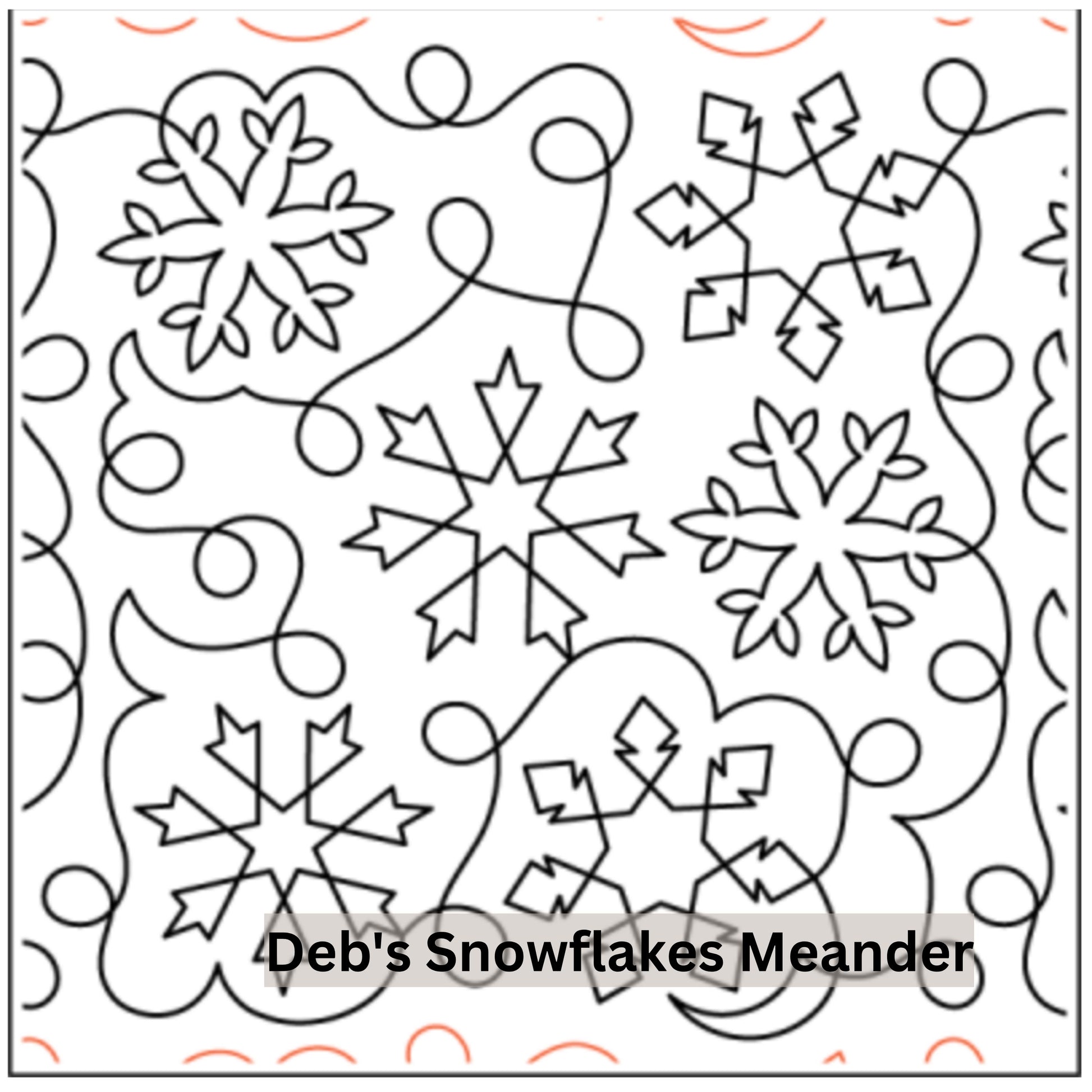 Christmas and Winter Snow Patterns Pantograph Patterns for Edge to Edge for Longarm Quilting - Good Vibes Quilt Shop