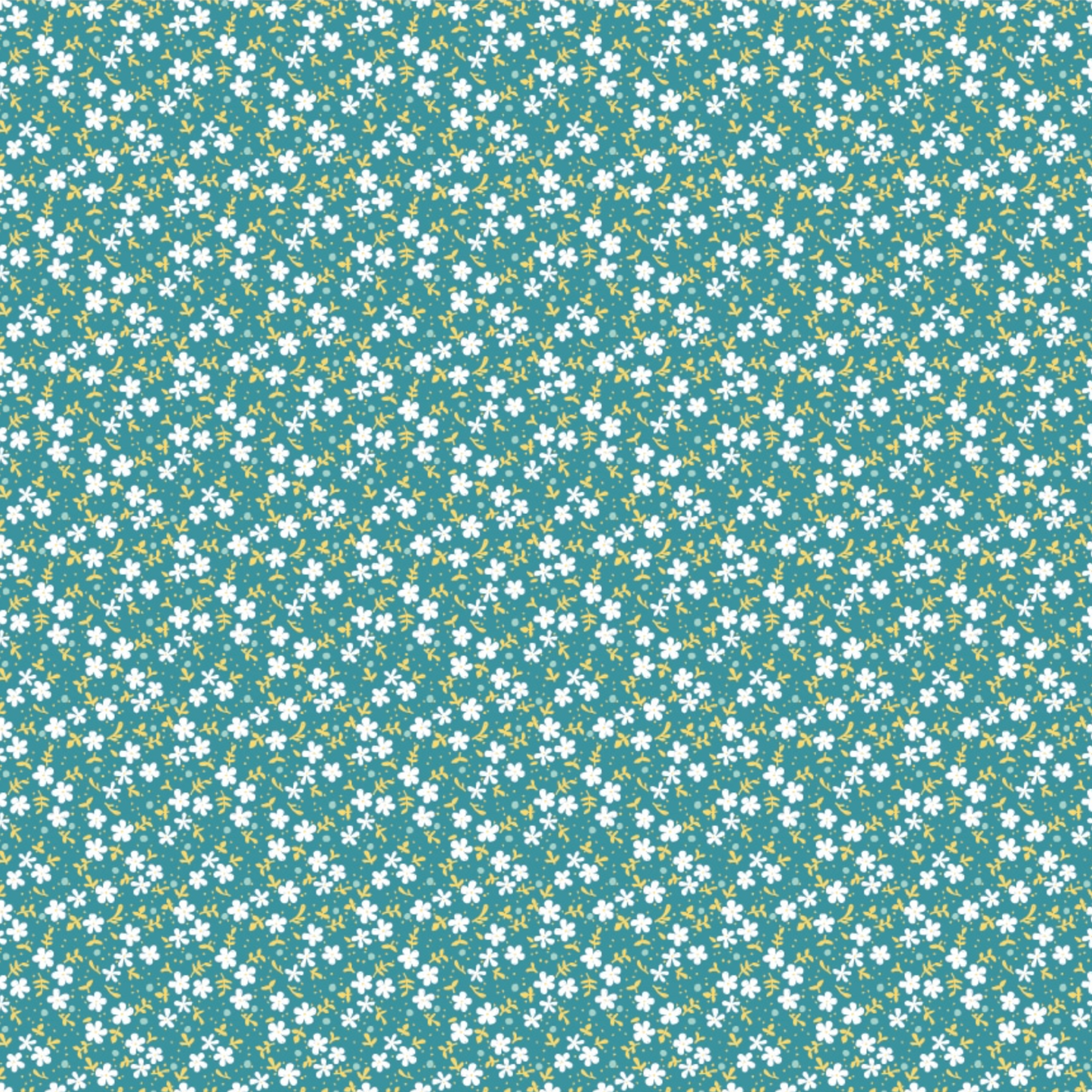 Delightful Department Store, Sandra Dee, Teal DS23211, sold by the 1/2 yard - Good Vibes Quilt Shop