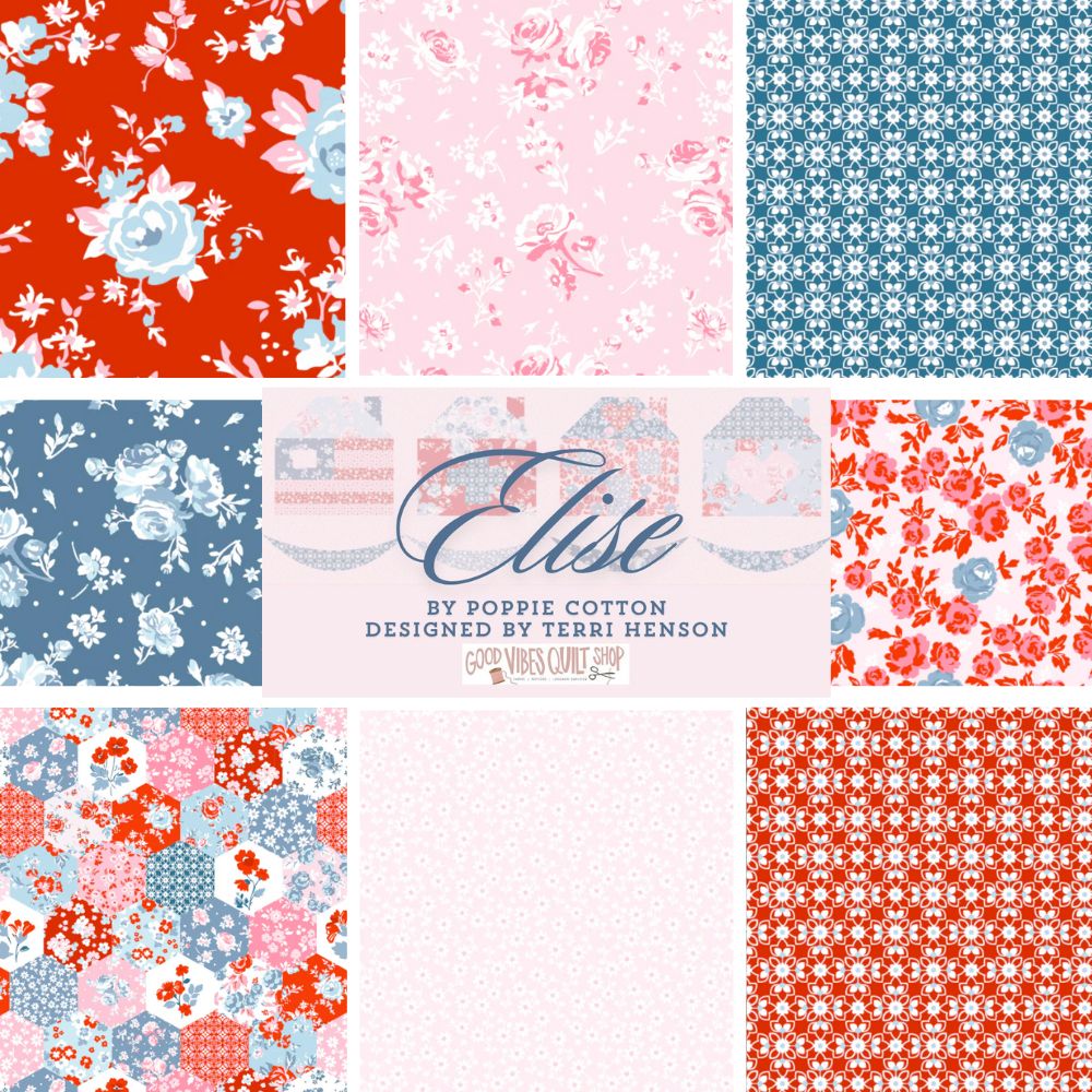 Elise, Trellis Denim, EE25508, PREORDER! - Good Vibes Quilt Shop