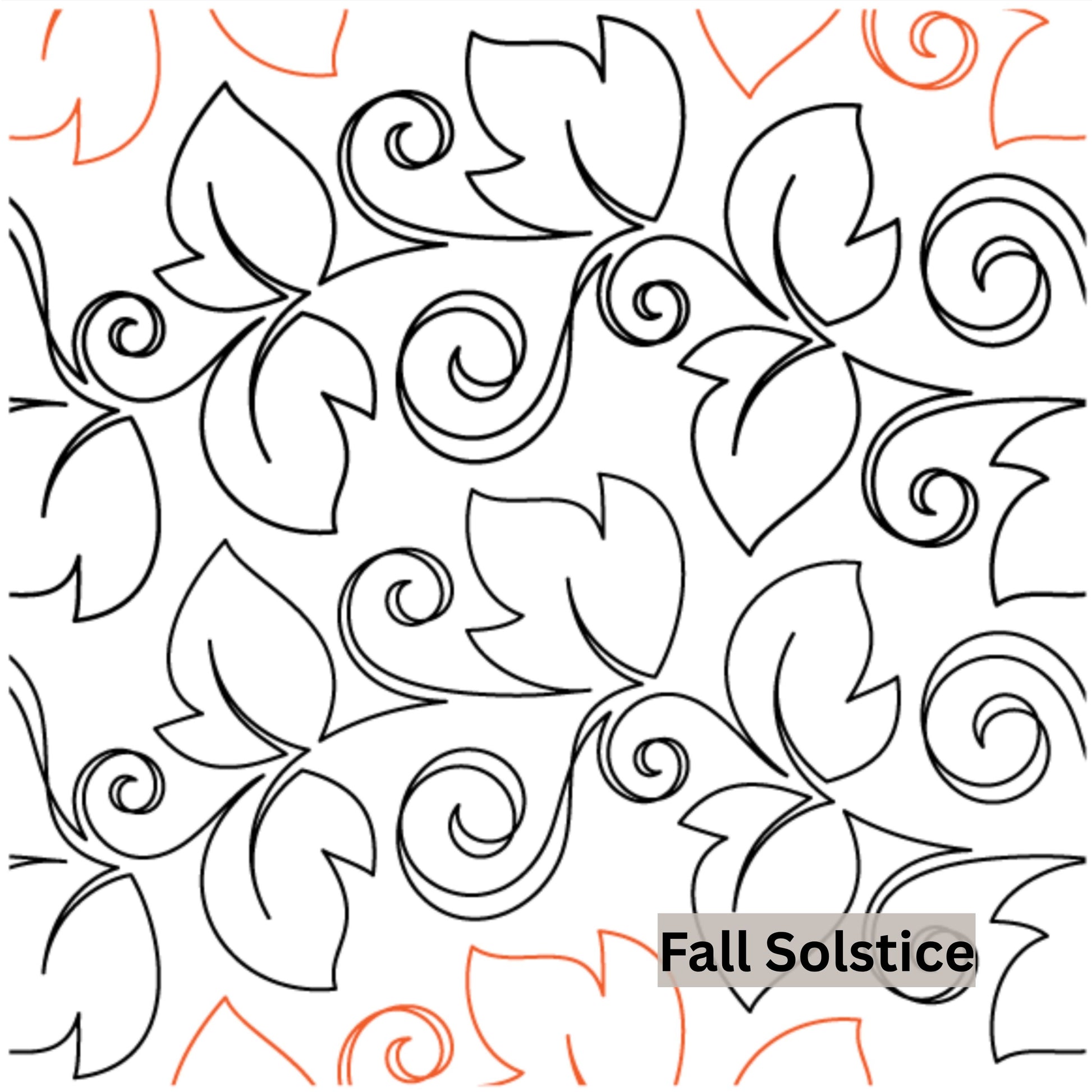 Halloween and Fall Pantographs Patterns for Edge to Edge for Longarm Quilting - Good Vibes Quilt Shop